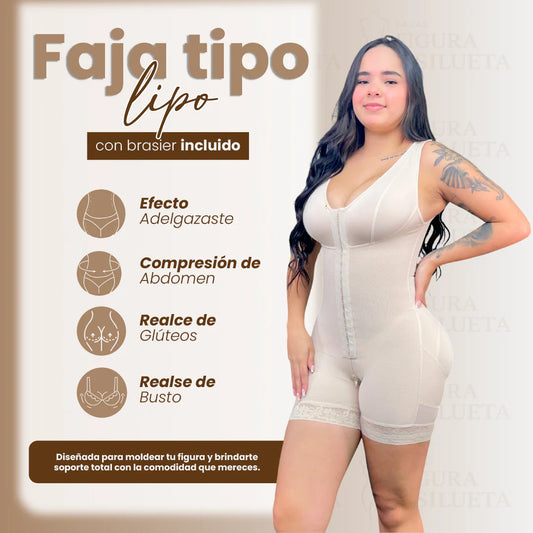 Faja Lipo con Brasier | Sin Varillas